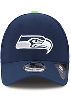 New Era Seattle Seahawks Mens Navy Blue Team Classic 39THIRTY Modern Flex Hat