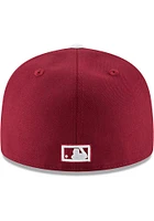 New Era Philadelphia Phillies Mens Maroon 1970 Cooperstown Wool 59FIFTY Fitted Hat