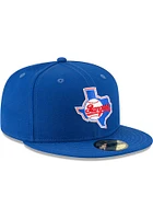 New Era Texas Rangers Mens Blue 1984 Cooperstown Wool 59FIFTY Fitted Hat