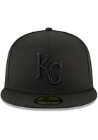 New Era Kansas City Royals Mens Black Tonal Basic 59FIFTY Fitted Hat