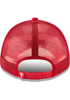 New Era Philadelphia Phillies Trucker 9FORTY Adjustable Hat - Red