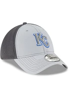 New Era Kansas City Royals Mens Grey Neo 39THIRTY Flex Hat
