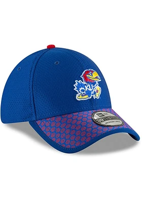 New Era Kansas Jayhawks Mens Blue 2017 Sideline 39THIRTY Flex Hat