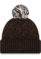 New Era Cleveland Browns Brown Cozy Cable Womens Knit Hat