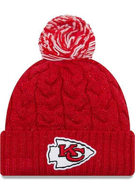 New Era Kansas City Chiefs Red Cozy Cable Womens Knit Hat