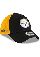 New Era Pittsburgh Steelers Mens Black 2T Sided 39THIRTY Flex Hat