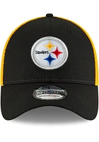 New Era Pittsburgh Steelers Mens Black 2T Sided 39THIRTY Flex Hat