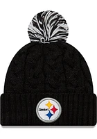 New Era Pittsburgh Steelers Black Cozy Cable Womens Knit Hat