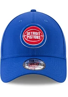 New Era Detroit Pistons Mens Blue Team Classic 39THIRTY Flex Hat