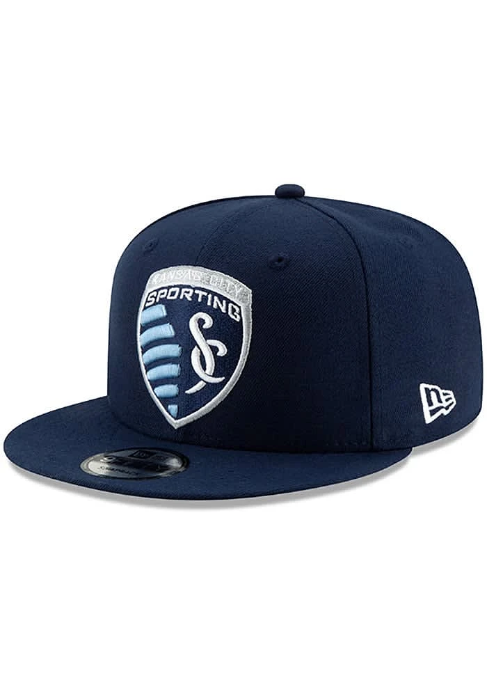 New Era Sporting Kansas City Navy Blue Basic 9FIFTY Mens Snapback Hat