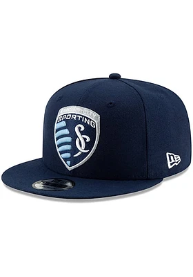 New Era Sporting Kansas City Navy Blue Basic 9FIFTY Mens Snapback Hat