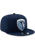 New Era Sporting Kansas City Navy Blue Basic 9FIFTY Mens Snapback Hat