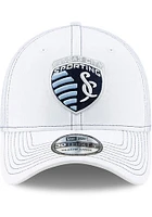 New Era Sporting Kansas City White JR White Team Neo 39THIRTY Adjustable Toddler Hat
