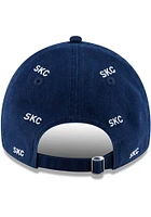 New Era Sporting Kansas City Navy Blue JR Logo Scatter 9TWENTY Youth Adjustable Hat