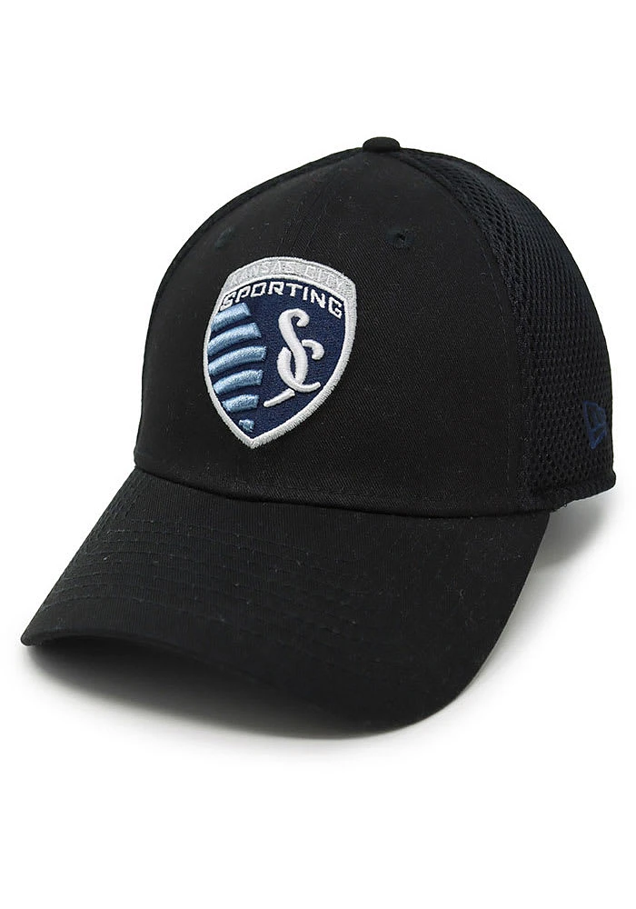 New Era Sporting Kansas City Mens Black Neo 39THIRTY Flex Hat