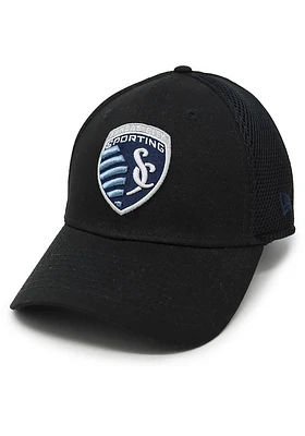 New Era Sporting Kansas City Mens Black Neo 39THIRTY Flex Hat