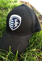 New Era Sporting Kansas City Mens Black Neo 39THIRTY Flex Hat