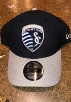 New Era Sporting Kansas City Mens Navy Blue 2T Diamond 39THIRTY Flex Hat