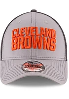 New Era Cleveland Browns Mens Grey Grayed Out Neo 2 39THIRTY Flex Hat