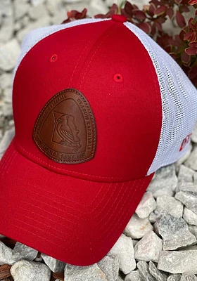 New Era St Louis Cardinals Mens Red Patched Mesh 39THIRTY Flex Hat