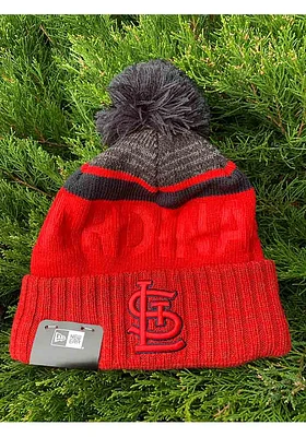 New Era St Louis Cardinals Red Tonal Bossed Cuff Knit Mens Knit Hat