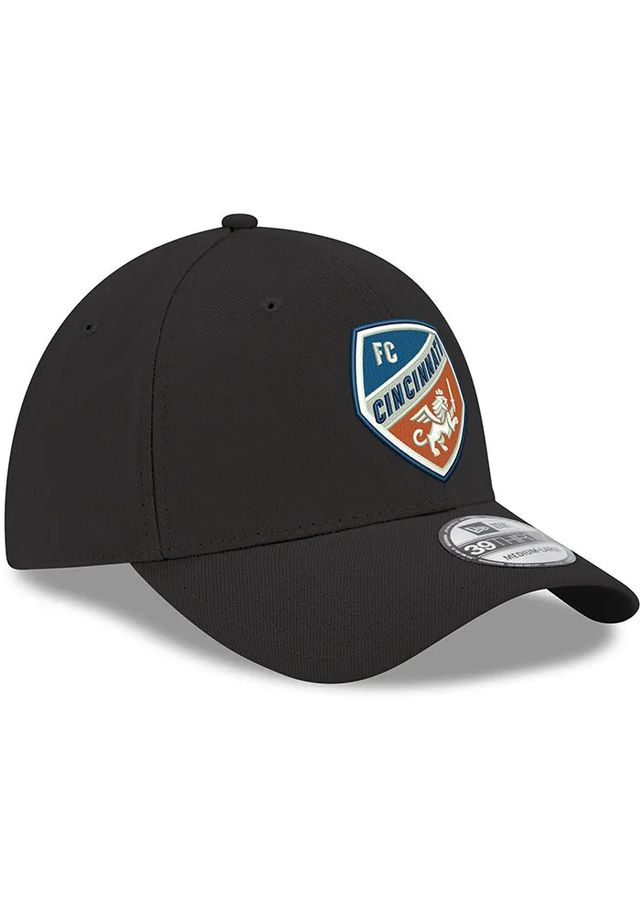 New Era FC Cincinnati Mens Black 39THIRTY Flex Hat