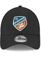 New Era FC Cincinnati Mens Black 39THIRTY Flex Hat