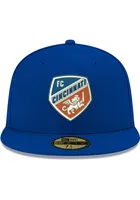 New Era FC Cincinnati Mens Blue 59FIFTY Fitted Hat