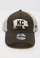 New Era Kansas City KC Pig Trucker 9TWENTY Adjustable Hat - Brown