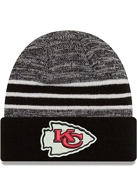 New Era Kansas City Chiefs Black Marled Cuff Mens Knit Hat