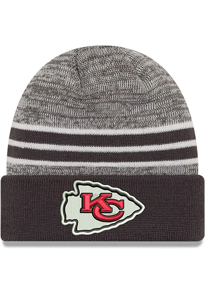 New Era Kansas City Chiefs Graphite Marled Cuff Mens Knit Hat