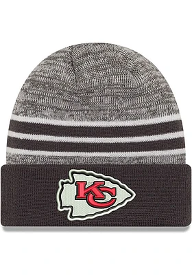 New Era Kansas City Chiefs Graphite Marled Cuff Mens Knit Hat
