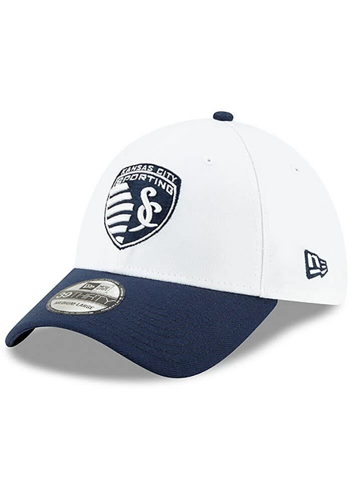 New Era Sporting Kansas City Mens Navy Blue MLS 2019 Pride Celebration 39THIRTY Flex Hat