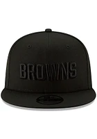 New Era Cleveland Browns Brown Black on Black 9FIFTY Mens Snapback Hat