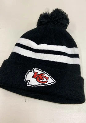 New Era Kansas City Chiefs 2-Stripe Cuff Pom Mens Knit Hat