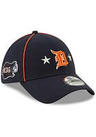 New Era Detroit Tigers Mens Navy Blue 2019 All Star 39THIRTY Flex Hat