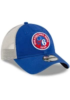 New Era Philadelphia 76ers Est Circle 9TWENTY Adjustable Hat - Blue