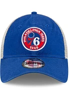 New Era Philadelphia 76ers Est Circle 9TWENTY Adjustable Hat - Blue