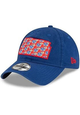 New Era Kansas Jayhawks Stamp 9TWENTY Adjustable Hat - Blue