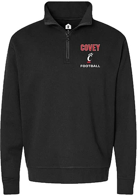 Manny Covey  Rally Cincinnati Bearcats Mens NIL Embroidered Long Sleeve Qtr Zip Pullover