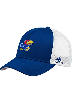 Adidas Kansas Jayhawks Structured Mesh Adjustable Hat - Red