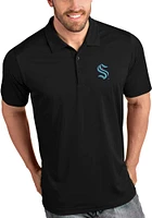 Antigua Seattle Kraken Mens Black Tribute Short Sleeve Polo