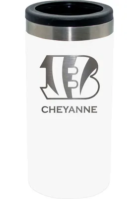 Cincinnati Bengals Personalized Laser Etched 12oz Slim Can Coolie