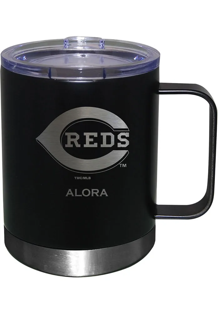 Cincinnati Reds Personalized Laser Etched 12oz Handle Lowball Tumbler