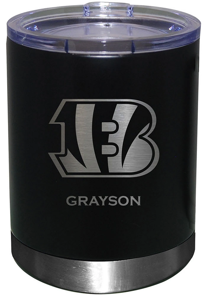 Cincinnati Bengals Personalized Laser Etched 12oz Lowball Tumbler