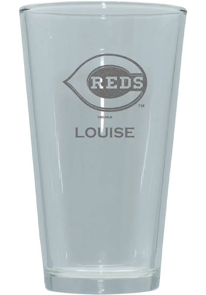 Cincinnati Reds Personalized Laser Etched 17oz Pint Glass