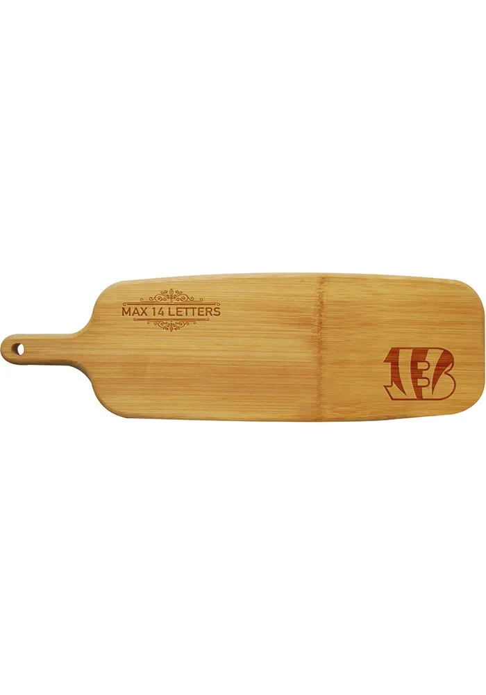 Cincinnati Bengals Personalized Acacia Wood Paddle Serving Tray