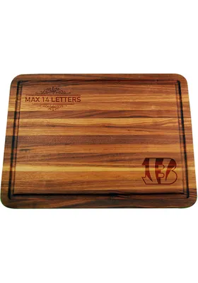 Cincinnati Bengals Personalized Logo Acacia Wood Paddle Serving Tray