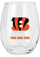 Cincinnati Bengals Personalized Stemless Wine Glass