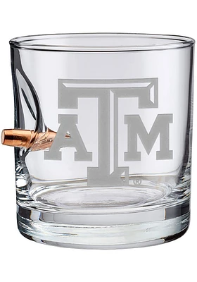 Texas A&M Aggies Logo with Bullet Rock Glass